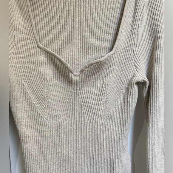 Abercrombie beige/taupe long sleeve ribbed body suit - Picture 2 of 4